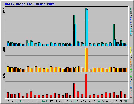 Daily usage for August 2024