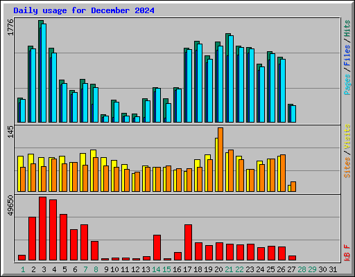 Daily usage for December 2024