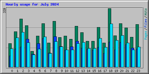 Hourly usage for July 2024