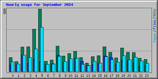 Hourly usage for September 2024