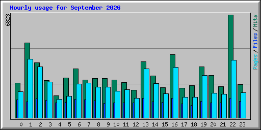 Hourly usage for September 2026
