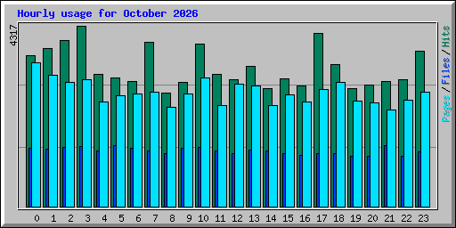 Hourly usage for October 2026