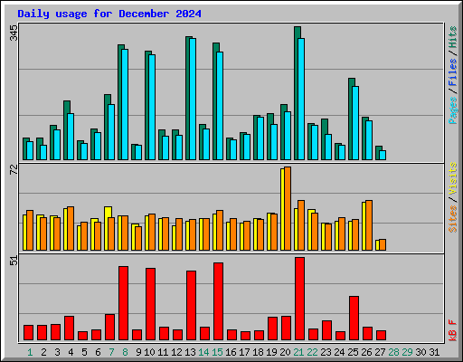 Daily usage for December 2024