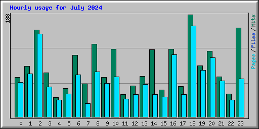 Hourly usage for July 2024