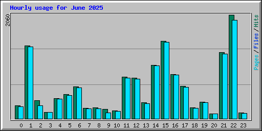 Hourly usage for June 2025