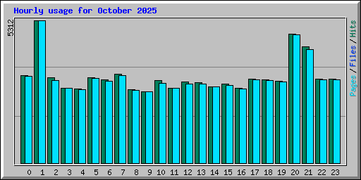 Hourly usage for October 2025