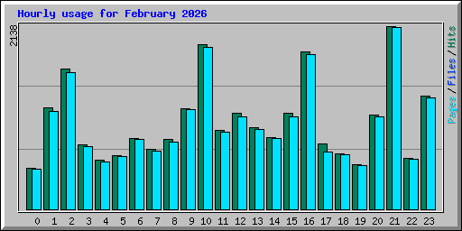 Hourly usage for February 2026